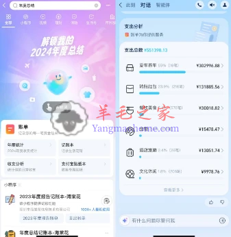 支付宝查看2024年度账单 查看消费记录